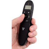 V7 Professional Wireless Green Laser Presenter - Black - Laser - Wireless - Radio Frequency - 2.40 GHz - Black - USB (WP2000G-1N)