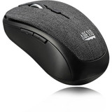Adesso iMouse S80B - Wireless Fabric Optical Mini Mouse (Black) - Optical - Wireless - Radio Frequency - 2.40 GHz - No - Black - USB - (IMOUSE S80B)