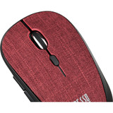 Adesso iMouse S80R - Wireless Fabric Optical Mini Mouse (Red) - Optical - Wireless - Radio Frequency - 2.40 GHz - No - Red - USB - dpi (IMOUSE S80R)