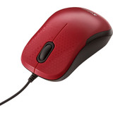 Verbatim Silent Corded Optical Mouse - Red - Optical - Cable - Red - USB - Scroll Wheel (70234)