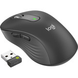 Logitech Signature M650L Mouse - Wireless - Bluetooth/Radio Frequency - Graphite - USB - 4000 dpi - Scroll Wheel - Large Hand/Palm - (910-006346)