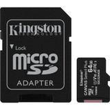 Kingston Canvas Select Plus 64 GB Class 10/UHS-I (U1) microSDXC - 1 Pack - 100 MB/s Read - Lifetime Warranty (SDCS2/64GB)