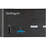 StarTech.com 2 Port Dual Monitor HDMI KVM Switch, 4K 60Hz HDMI 2.0 UHD HDR, 2 Port USB 3.0 Hub, 4x USB HID, Audio, Hotkey Switching, - (SV231DHU34K6)