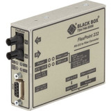 Black Box FlexPoint Modular Media Converter, RS-232 to Fiber, Single-Mode, 30 km, ST - 1 x ST Ports - DuplexST Port - Single-mode - (Fleet Network)