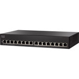 Cisco SG110-16 16-Port Gigabit Switch - 16 Ports - Gigabit Ethernet - 10/100/1000Base-TX - Refurbished - 2 Layer Supported - Power - - (Fleet Network)