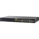 Cisco SG350-28P 28-Port Gigabit PoE Managed Switch - 26 Ports - Manageable - Gigabit Ethernet - 10/100/1000Base-TX, 1000Base-X - - 3 - (SG350-28P-K9-NA-RF)