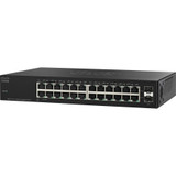 Cisco SG112-24 COMPACT 24-port Gig Switch-2 Mini-GBIC Ports - 26 Ports - Gigabit Ethernet - 10/100/1000Base-T, 1000Base-X - - 2 Layer (SG112-24-NA-RF)