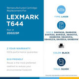 Clover Technologies Remanufactured Toner Cartridge - Alternative for Lexmark - Black - Laser - Extra High Yield - 32000 Pages (200223P)