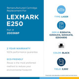 Clover Technologies Remanufactured Toner Cartridge - Alternative for Lexmark - Black - Laser - 3500 Pages (200368P)