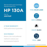 Clover Technologies Remanufactured Toner Cartridge - Alternative for HP 130A - Black - Laser - 1300 Pages (200752P)