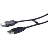 V7 Black USB Cable USB 2.0 A Male to USB 2.0 B Male 2m 6.6ft - 6.6 ft USB Data Transfer Cable for Digital Camera, Printer, Scanner, - (V7N2USB2AB-06F)