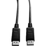 V7 Black Video Cable DisplayPort Male to DisplayPort Male 2m 6.6ft - 6.6 ft DisplayPort A/V Cable for Audio/Video Device - First End: (V7DP2DP-6FT-BLK-1E)