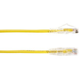Black Box Slim-Net Cat.6 UTP Patch Network Cable - 20 ft Category 6 Network Cable for Patch Panel, Wallplate, Network Device - First 1 (C6PC28-YL-20)