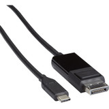 Black Box USB-C Adapter Cable - USB-C to DisplayPort Adapter, 4K60, DP 1.2 Alt Mode - 6 ft DisplayPort/USB-C A/V Cable for Audio/Video (VA-USBC31-DP12-006)