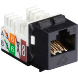 Black Box GigaTrue2 CAT6 Keystone Jack - Unshielded, 110 Punchdown Type, TAA, Black - 1 x RJ-45 Keystone Female, 1 x 110-punchdown - - (FMT631-R3)