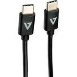 V7 USB-C Male to USB-C Male Cable USB 2.0 480 Mbps 3A 2m/6.6ft Black - 6.6 ft USB-C Data Transfer Cable for Peripheral Device, Digital (V7USB2C-2M)