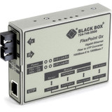 Black Box FlexPoint Gigabit Ethernet Media Converter - 1 x Network (RJ-45) - 1 x SC Ports - Single-mode - Gigabit Ethernet - - 6.2 - - (Fleet Network)