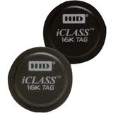 HID iCLASS Tag - 1.29" (32.64 mm) Diameter - Black - Lexan (Fleet Network)