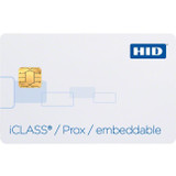 HID iCLASS /Prox Embeddable Card - Printable - Smart Card - 3.38" (85.73 mm) x 2.13" (54.03 mm) Length - White - Polyethylene (PET), (Fleet Network)