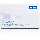 HID iCLASS/MIFARE DESFire EV1 ID Card - Printable - Smart Card - 3.37" (85.60 mm) x 2.13" (53.98 mm) Length - White - Polyester/PVC (Fleet Network)