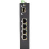 Black Box 5-Port Industrial Gigabit Ethernet Switch PoE+ Extreme Temperature - 4 Ports - Gigabit Ethernet - 1000Base-X, - TAA - 2 - - (LIE401A)