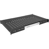 Vertiv&trade; 1U Depth Adjustable Sliding Shelf 100lbs Black (Qty 1) - 1U Rack Height x 19" (482.60 mm) Rack Width x 33.60" (853.44 - (Fleet Network)