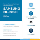 Clover Technologies Remanufactured High Yield Laser Toner Cartridge - Alternative for Samsung (ML-D2850A, ML-D2850B, MLD-2850A, - Pack (117071P)