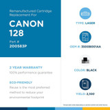 Clover Technologies Laser Toner Cartridge - Alternative for Canon 728, 128, CRG-728 (3500B002) - Black - 1 Pack - 2100 Pages (200583P)