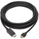 Tripp Lite P582-010-4K6AE DisplayPort to HDMI 4K Cable - M/M, 10 ft., Black - 10 ft DisplayPort/HDMI A/V Cable for Audio/Video Device, (P582-010-4K6AE)