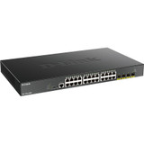 D-Link 28-Port 10-Gigabit Smart Managed PoE Switch - 28 Ports - Manageable - Gigabit Ethernet, 10 Gigabit Ethernet - 1000Base-T, - 3 - (DGS-1250-28XMP)