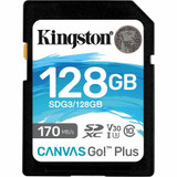 Kingston Canvas Go! Plus 128 GB Class 10/UHS-I (U3) V30 SDXC - 170 MB/s Read - 90 MB/s Write (SDG3/128GBCR)