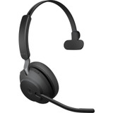 Jabra Evolve2 65 Headset - Mono - USB Type C - Wireless - Bluetooth - Over-the-head - Monaural - Supra-aural - Black (Fleet Network)