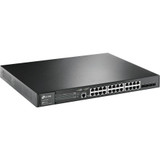 TP-Link JetStream 28-Port Gigabit L2 Managed Switch with 24-Port PoE+ - 24 Ports - Manageable - 2 Layer Supported - Modular - 4 SFP - (TL-SG3428MP)