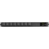 Tripp Lite 8-Outlets PDU - Metered Auto Transfer Switch - NEMA 5-15P - 8 x NEMA 5-15R - 120 V AC - 1U - Horizontal - Rack-mountable, - (Fleet Network)