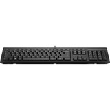 HP 125 Wired Keyboard - Cable Connectivity - USB Type A Interface - PC - Plunger Keyswitch - Black (Fleet Network)