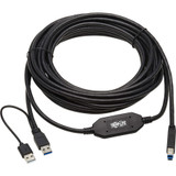 Tripp Lite USB Active Repeater Cable - USB-A to USB-B (M/M), USB 3.2 Gen 1, 25 ft. (7.6 m) - 25 ft USB/USB-B Data Transfer Cable for - (U328-025-1)