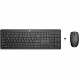HP 235 Wireless Mouse and Keyboard Combo - USB Type A Wireless RF 2.40 GHz Keyboard - French (Canada) - USB Type A Wireless RF Mouse - (Fleet Network)