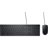 Dell Wired Keyboard and Mouse - KM300C - USB Keyboard - Black - USB Cable Mouse - Optical - 1000 dpi - 3 Button - Black - Mute, Volume (DELL-KM300C-US)