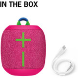 Ultimate Ears WONDERBOOM 3 Portable Bluetooth Speaker System - Pink - Battery Rechargeable - USB (984-001809)