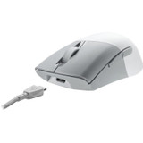 Asus ROG Keris Wireless Gaming Mouse - Optical - Cable/Wireless - Bluetooth/Radio Frequency - 2.40 GHz - Rechargeable - White - 1 Pack (P709 ROG KERIS WL AIMPOINT/WHT)