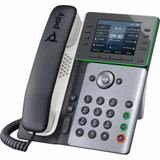 Poly Edge E350 IP Phone - Corded - Corded/Cordless - Wi-Fi, Bluetooth - Desktop, Wall Mountable - Black - TAA Compliant - VoIP - IEEE (82M89AA)