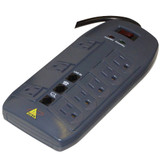 DITEK DTK-8FF 8-Outlets Surge Suppressor - 8 - 120 V AC Input - 120 V AC Output - Fax/Modem/Phone (Fleet Network)