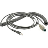 Zebra Powered USB Data Transfer/Power Cable - 15 ft Powered USB Data Transfer/Power Cable for Barcode Scanner - First End: 1 x Powered (Fleet Network)