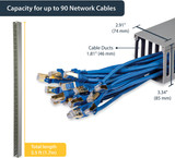 StarTech.com Server Rack Cable Management - 3x3in - Open Slot Network & Data Cable Raceway - Finger Duct Cable Management w/ Cover - (AD3X3)