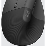 Logitech Lift Ergo Mouse - Optical - Wireless - Bluetooth/Radio Frequency - Graphite - USB - 4000 dpi - Scroll Wheel - 4 Button(s) - - (910-006492)