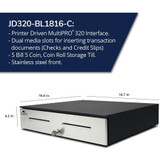 apg Legend Cash Drawer - USD 5 Bill - 5 Coin - 2 Media Slot - Stainless Steel, Steel - Black - 4.20" (106.68 mm) Height x 18" (457.20 (JD320-BL1816-C)