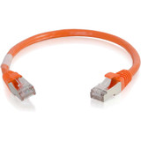 C2G 6in Cat6 Snagless Shielded (STP) Network Patch Cable - Orange - 6" Category 6 Network Cable for Network Device - First End: 1 x - (00985)