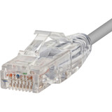 Monoprice SlimRun Cat6 28AWG UTP Ethernet Network Cable, 5ft Gray - 5 ft Category 6 Network Cable for Network Device - First End: 1 x (13534)