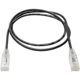 Tripp Lite Cat6 UTP Patch Cable (RJ45) - M/M, Gigabit, Snagless, Molded, Slim, Black, 2 ft - 2 ft Category 6 Network Cable for Network (N201-S02-BK)