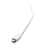 C2G 3ft USB-C Male to Lightning Male Sync and Charging Cable - White - 3 ft Lightning/USB-C Data Transfer Cable for iPhone, iPad, Siri (C2G54558)